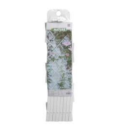 Nature Palissade de jardin 100 x 200 cm PVC Blanc