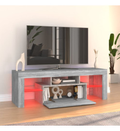 Meuble TV avec lumières LED sonoma gris 120x35x40 cm