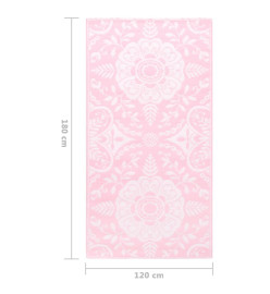 Tapis d'extérieur Rose 120x180 cm PP