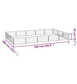 Parc pour chien 16panneaux Noir 100x50cm Acier enduit de poudre
