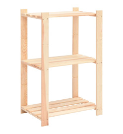 Étagères de rangement à 3 niveaux 2 pcs 60x38x90 cm Pin 150 kg