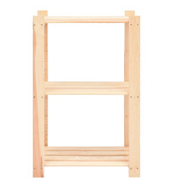 Étagères de rangement à 3 niveaux 2 pcs 60x38x90 cm Pin 150 kg