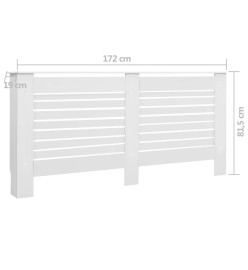 Cache-radiateurs 2 pcs Blanc 172x19x81,5 cm MDF