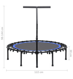 Trampoline de fitness avec poignée 122 cm