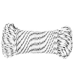 Corde de bateau tressé Blanc 5 mmx100 m Polyester