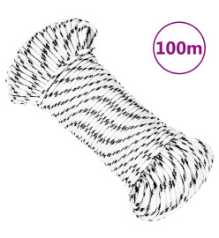 Corde de bateau tressé Blanc 5 mmx100 m Polyester