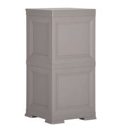 Armoire en plastique 40x43x85,5 cm Design de bois Gris