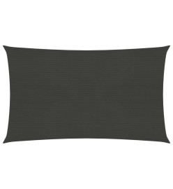 Voile d'ombrage 160 g/m² Anthracite 2x5 m PEHD