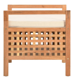 Banc de rangement 49x48x49 cm Bois de noyer massif