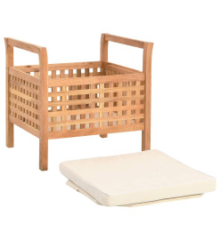 Banc de rangement 49x48x49 cm Bois de noyer massif