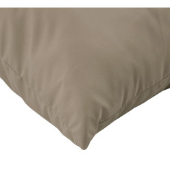 Coussins de palette 3 pcs taupe tissu