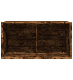 Boîte de rangement à disques vinyle Chêne fumé 71x34x36 cm Bois