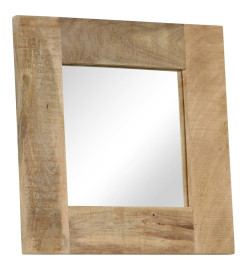 Miroir Bois de manguier massif 50 x 50 cm