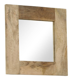 Miroir Bois de manguier massif 50 x 50 cm