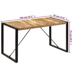 Table de salle à manger 140x70x75 cm Bois de manguier massif