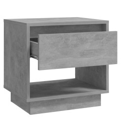 Tables de chevet 2 pcs Gris béton 45x34x44 cm Aggloméré