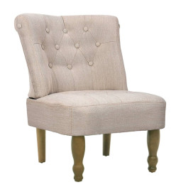 Fauteuil de style France Crème Tissu