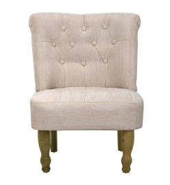 Fauteuil de style France Crème Tissu