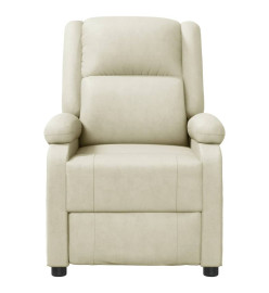 Fauteuil de massage blanc crème similicuir