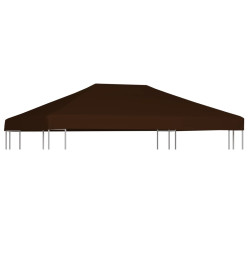 Toile supérieure de gazebo 310 g/m² 3x4 m Marron