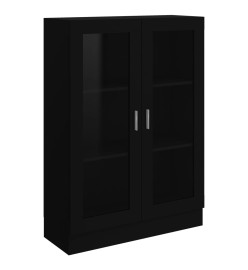 Armoire à vitrine Noir 82,5x30,5x115 cm Aggloméré