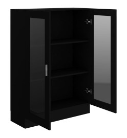 Armoire à vitrine Noir 82,5x30,5x115 cm Aggloméré