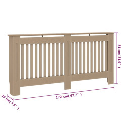 Cache-radiateur 172x19x81 cm MDF