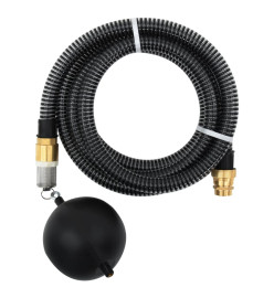 Tuyau d'aspiration avec raccords en laiton noir 1,1" 7 m PVC