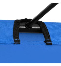 Lit de camping 180x60x19 cm Tissu Oxford et acier Bleu