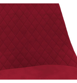 Chaise pivotante de bureau Rouge bordeaux Tissu