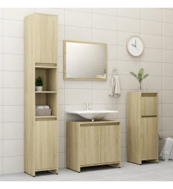 Armoire de salle de bain Chêne sonoma 30x30x95 cm Aggloméré