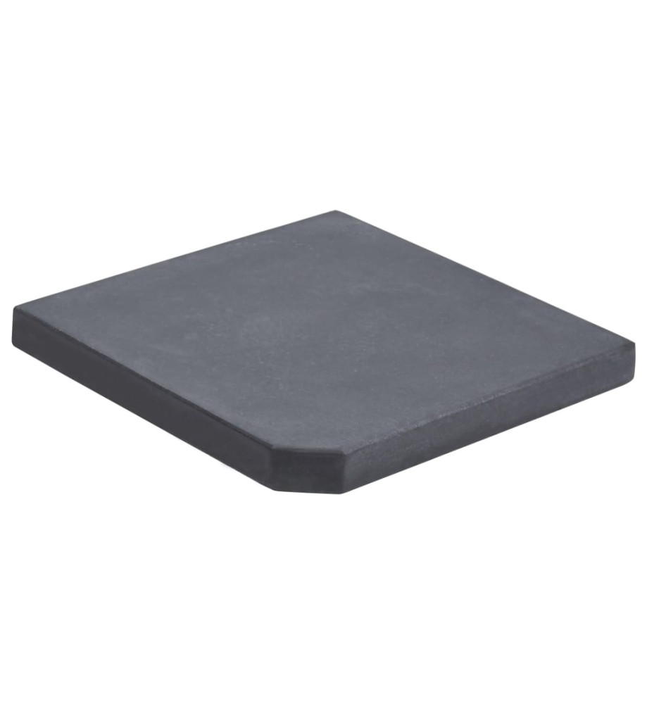 Plaque de poids de parasol Noir Granite Carré 25 kg