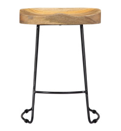 Tabourets de bar Gavin lot de 2 bois de manguier solide