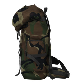 Sac à dos en style d'armée 65 L Camouflage