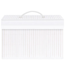 Boîtes de rangement en bambou 4 pcs Blanc