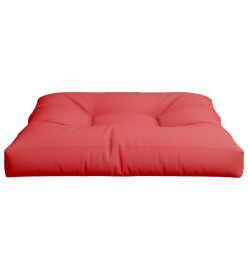 Coussin de palette rouge 70x70x12 cm tissu