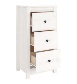 Buffet Blanc 40x35x80 cm Bois massif de pin