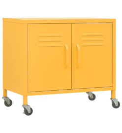 Armoire de rangement Jaune moutarde 60x35x56 cm Acier