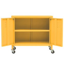 Armoire de rangement Jaune moutarde 60x35x56 cm Acier