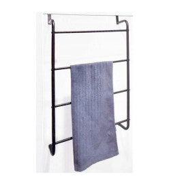 Bathroom Solutions Porte-serviettes suspendu de porte Métal Noir