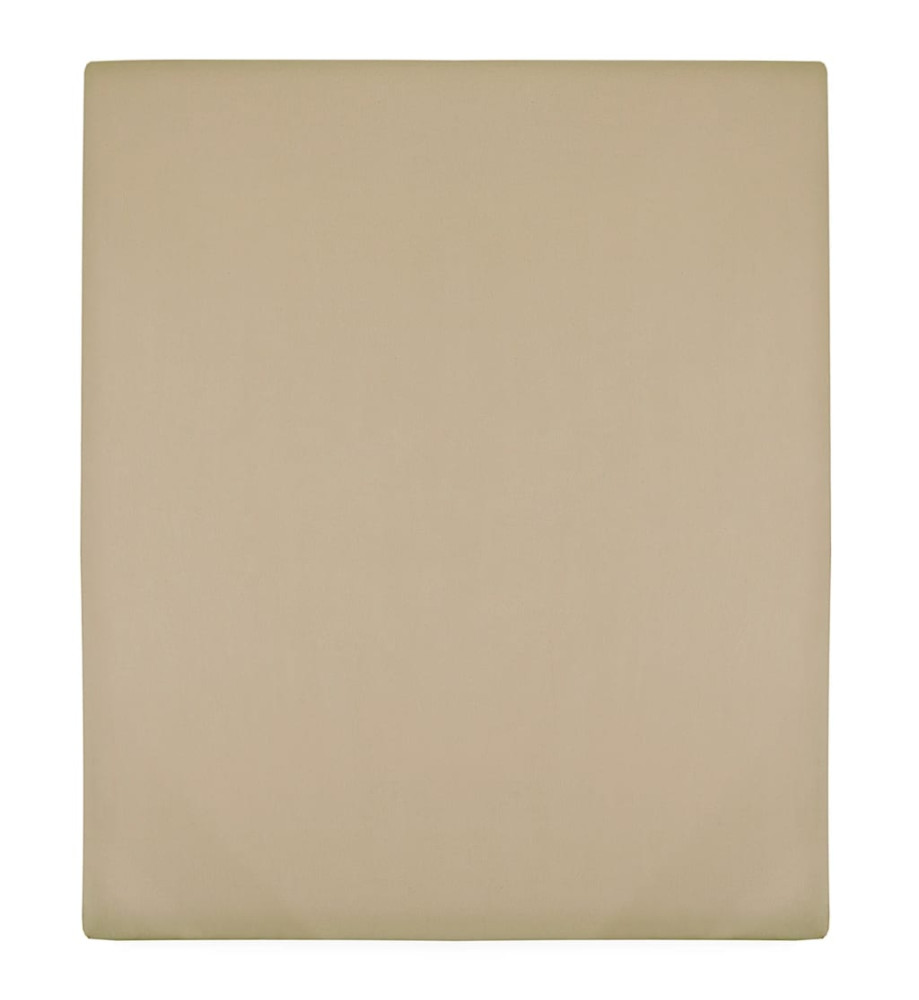 Drap-housse Jersey Taupe 160x200 cm Coton