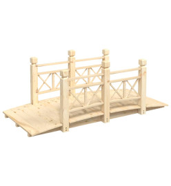 Pont de jardin avec garde-corps 150x67x56cm bois massif épicéa