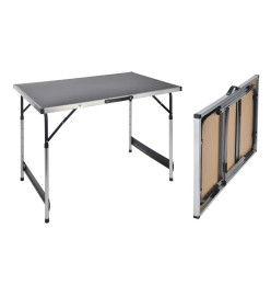 HI Table pliable 100 x 60 x 94 cm Aluminium