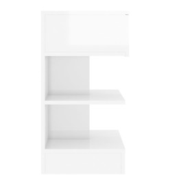 Tables de chevet 2 pcs Blanc brillant 40x35x65 cm