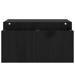 Support de moniteur Noir 70x27,5x15 cm Bois de pin solide