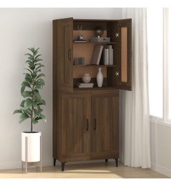 Buffet chêne marron 69,5x34x90 cm bois d'ingénierie