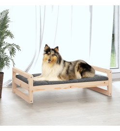 Lit pour chien 95,5x65,5x28 cm Bois de pin solide