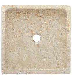 Lavabo Crème 40x40x10 cm Marbre