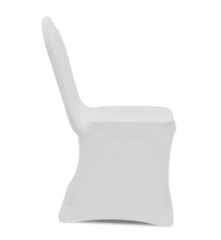 Housses élastiques de chaise Blanc 12 pcs