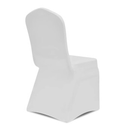 Housses élastiques de chaise Blanc 12 pcs